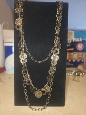 Macy's Multi-Layer Gold Coin Charm Necklace
